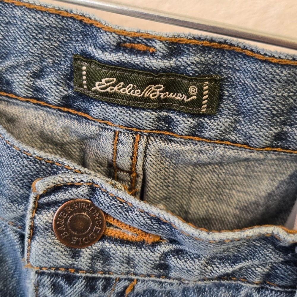 Eddie Bauer Womens Relaxed Fit Cropped Jeans 100% Cotton Blue Denim‎ Vintage 30 - Picture 8 of 8
